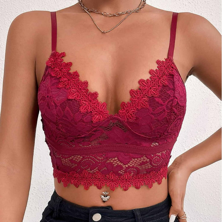 3 Pcs Lace Bralette Women Lace Cami Crop Tops Tank Top Lace Half Camisole  Bra Adjustable Spaghetti Strap Crop Top : : Clothing, Shoes 