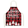 thumbnail image 1 of Christmas Kitchen Cooking Aprons Plaid Aprons Adjustable Buffalo Plaid Baking Apron, 1 of 7