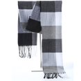 thumbnail image 1 of Bufanda a rayas a cuadros para hombre y mujer, chal térmico informal de diseñador de marca de negocios, bufandas de Cachemira, silenciador oficial, Invierno Fivean unisex, 1 of 2