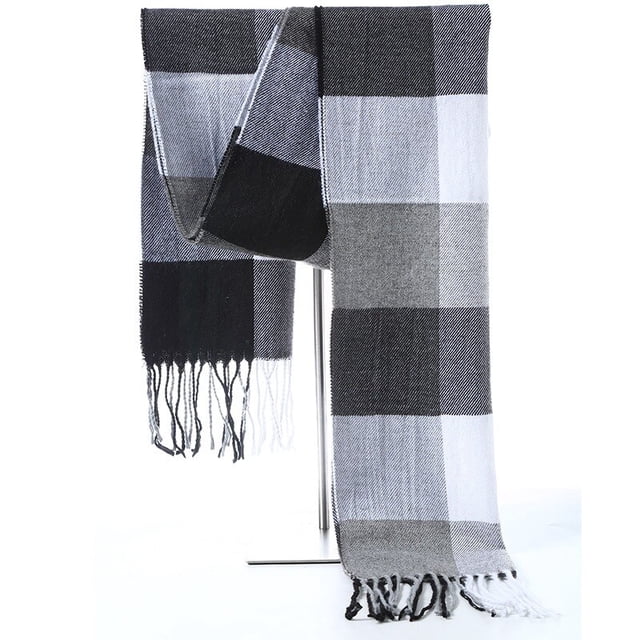 Bufanda a rayas a cuadros para hombre y mujer, chal térmico informal de diseñador de marca de negocios, bufandas de Cachemira, silenciador oficial, Invierno Fivean unisex