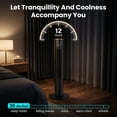 thumbnail image 5 of NFTIGB 36'' Tower Fan with Remote, 70° Oscillating Bladeless Floor Fan for Bedroom, 3 Modes, 12H Timer, Digital Display, Black, 5 of 12