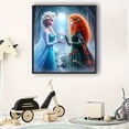 thumbnail image 2 of Frozen Princess Anna Princess Elsa Diamond Art Painting, Full Round Diamond Art, Decorative Wall Art Hanging Painting Home Decoration Valentine's Day Gifts, 2 of 6