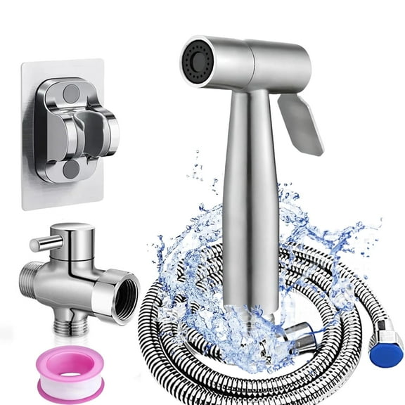 Bidet Sprayer for Toilet,Handheld Bidet Sprayer Kit for Personal Hygiene, Cloth Diaper Cleaning, Easy to Install,Stainless Steel