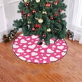 thumbnail image 2 of FMSHPON Pink Heart Pattern Xmas Christmas Tree Skirt Stand Mat for Holiday Party Decoration Indoor Outdoor 48 inches, 2 of 3