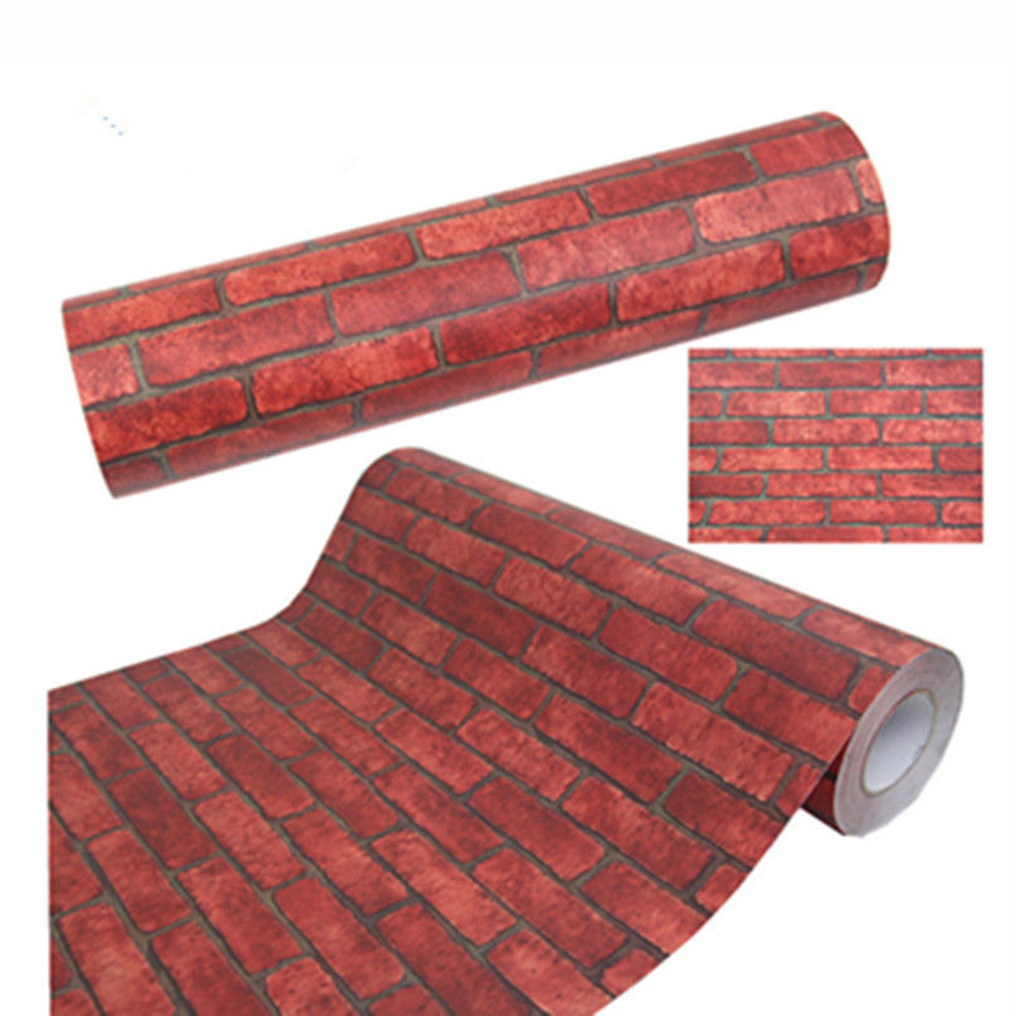 39.4''/ 196.8''/ 393.7'' 3D Brick Wallpaper, Peel and Stick Wallpaper Stone Brick Wallpaper Self Adhesive Removable Wallpaper Textured Brick Wallpaper for Background/Kitchen/Study Room - image 5 of 5