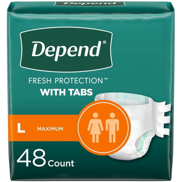 Protección contra la incontinencia Depend with Tabs, unisex, talla grande