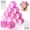 Rose Red, variant on Jumbo Hair Curlers Rollers, 12Pcs Hair Roller Curlers Self Grip Holding Rollers with12 Stainless Steel Duckbill Clips for Long Hair Volume (Purple)