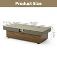thumbnail image 3 of WARMMUSE Outdoor Gas Fire Pit Table, 48" SGS Certified Propane Smokeless FirePit for Outside, Adjustable Flame, 50,000 BTU, Rectangle, Walnut, 3 of 9
