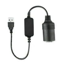 USB Cigarette Lighter Adapter - FITE ON USB A Male to 12V Car Cigarette Lighter Socket Female Cable Converter 1Ft/30cm