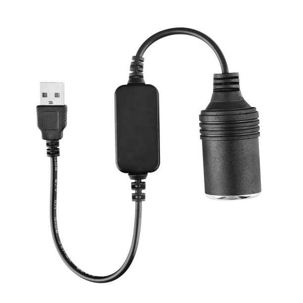 USB Cigarette Lighter Adapter FITE ON USB A Male to 12V Car Cigarette
