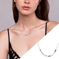 thumbnail image 3 of Collar cuadrado de plata 925 para mujer, collar para clavícula, diseño moderno, 3 of 7