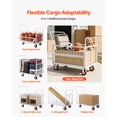 thumbnail image 4 of VEVOR Platform Truck Cart with Cage, 2000 lbs Capacity, 6-in-1 Foldable Flatbed Cart with Swivel Wheels, Heavy Duty Hand Truck, Multi-Functional Push Dolly, for Grocery Laundry, 44.5 x 26.6 x 42.1 in, 4 of 9