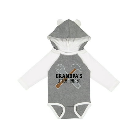 

Inktastic Grandpa Little Helper Gift Baby Boy Long Sleeve Bodysuit