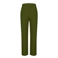 thumbnail image 3 of JUSLIO Women Pants Zipper Suit Pants Comfort Waist Elastic Waist with Pockets Fashion Casual Straight Pants, 3 of 5