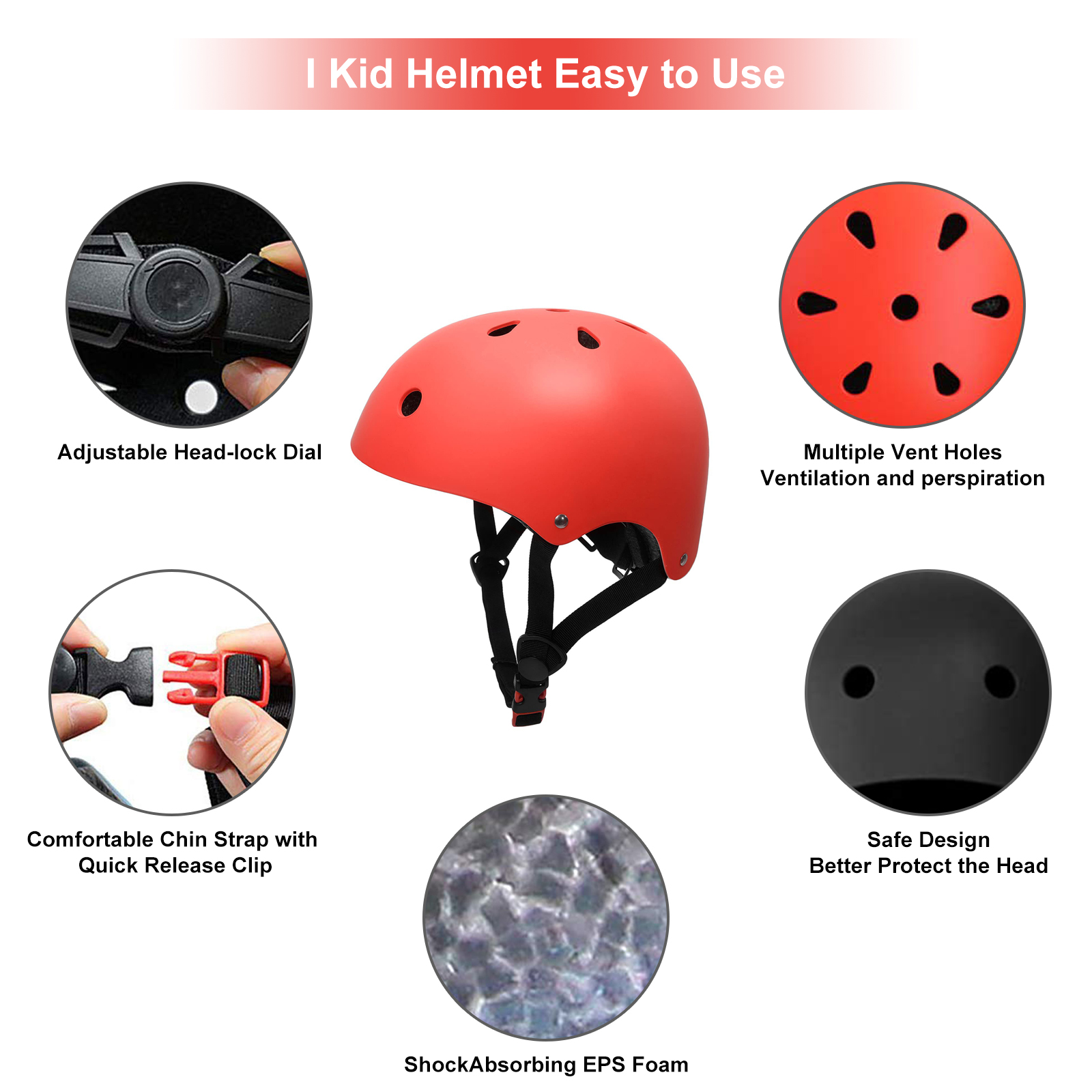 Tripumer Kids Bike Helmet, Adjustable, Ages 3-8 photo 4