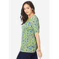 thumbnail image 3 of Jessica London Women's Plus Size Stretch Cotton Square Neck Tee, 3 of 5
