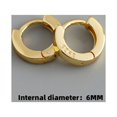 thumbnail image 1 of Pendientes de oreja blancos s925 de círculo liso de varios tamaños con personalidad de Europa y Estados Unidos, pendientes de moda dorados para mujer, 1 of 6