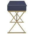 thumbnail image 3 of Riverbay Furniture Writing Desk in Blue and Gold, 3 of 4
