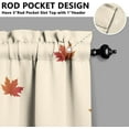 thumbnail image 6 of Fall Kitchen Valances, Fall Decorations for Home, Thanksgiving Fall Kitchen Curtains Rod Pocket Autumn Window Curtains Tier and Valance Set Fall Decor, 54" x 18" Valance, 27" x 36" Tier, 3 Panel Set, 6 of 6