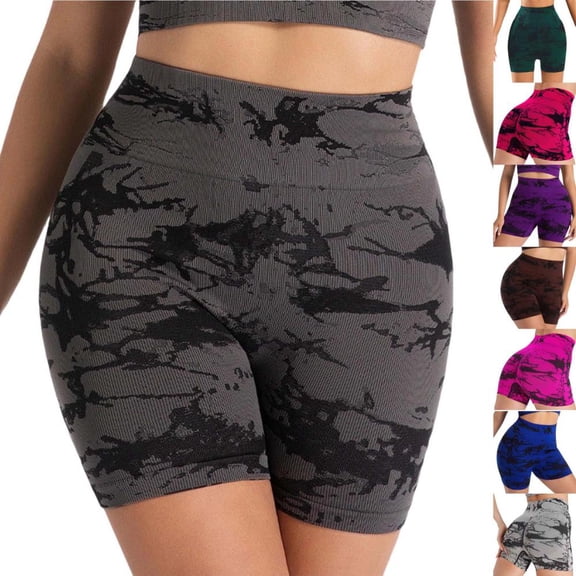 Bxsruta Seamless High Waisted Biker Shorts for Women, Nylon Spandex Workout Shorts for Gym Yoga Running