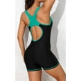 thumbnail image 5 of Attraco Womens Colorblock One-Piece Swimsuits Boyleg Athletic Swimwear Conservative Training Bathing Suits, 5 of 7