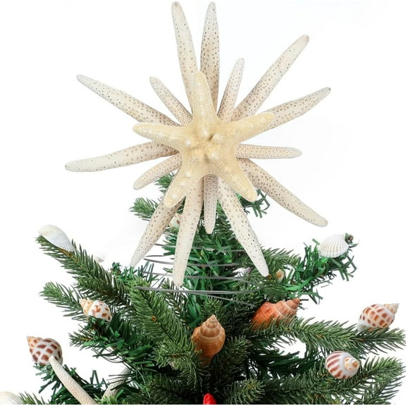 Christmas Tree Top Decorations, Home Decorations Starfish, Festive Decorations