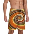 thumbnail image 2 of Naloa Colorful Swirl Men's Short Pajama Pants, Lounge Comfort Shorts with Elasticized Waistband and Side Pockets - Large, 2 of 9