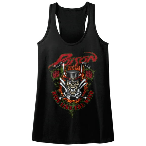 Poison Ride Like The Wind Black Women's Racerback Tank Top
