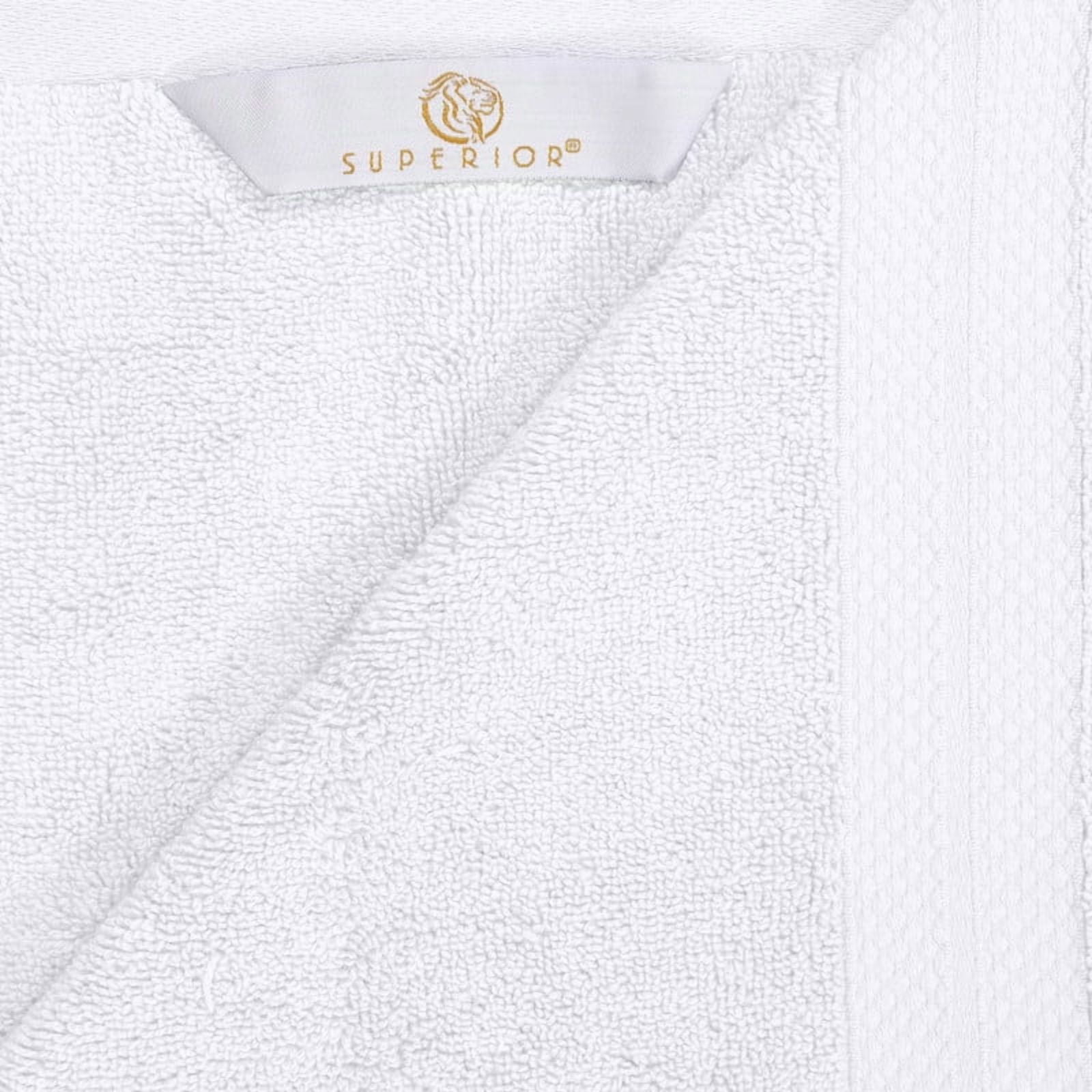 Superior Aria Turkish Cotton 12-Piece Towel Set, Ultra Soft Heavyweight Towels, White