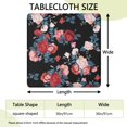 thumbnail image 2 of Elastic Hem Floral Print Square Tablecloth, Soft and Water-Resistant Polyester Fabric Designed for 36x36 Inch Tables, Protects Tables from Spills and Stains, 2 of 6