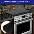 thumbnail image 3 of Unique Bargains Couvercle de Cuisinière en Acier Inoxydable, Support de Protection pour Cuisinière à Gaz pour Cuisinière à Riz Refroidisseur à Induction, Noir, 3 of 5