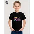 thumbnail image 4 of MAWOTEA Slim Fit BIRTHDAY PRNCESS Pattern T-shirt, Playful Graphic Tee for Kids, Ideal Gift for Birthday,Size 3-13 Years, 4 of 5