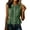 Green, variant on cocolona Womens Summer Linen Tank Tops Peter Pan Collar Button Sleeveless Pleated Shirts Dressy Casual Solid Color Blouses