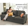 thumbnail image 3 of Merluxy Sofa, Comfy Sofa Couch with Extra Deep Seats, Modern Sofa- 3 Seater Sofa, Couch for Living Room Apartment Lounge, Grey Chenille, 3 of 5