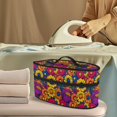 thumbnail image 2 of HELLHERO Dustproof Portable Carrying Case Easy Storage Cleaning Travel Iron Organizer Retro Floral Pattern Christmas, Bag Only, 2 of 6