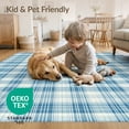 thumbnail image 4 of ODIKA 8'x10' Washable Area Rug Plaid Tartan Front Checkered Stripes Vintage Farmhouse Gingham for Dining Room, Large Office, Lounge, Non-Slip Chair-Friendly Mat, 4 of 7