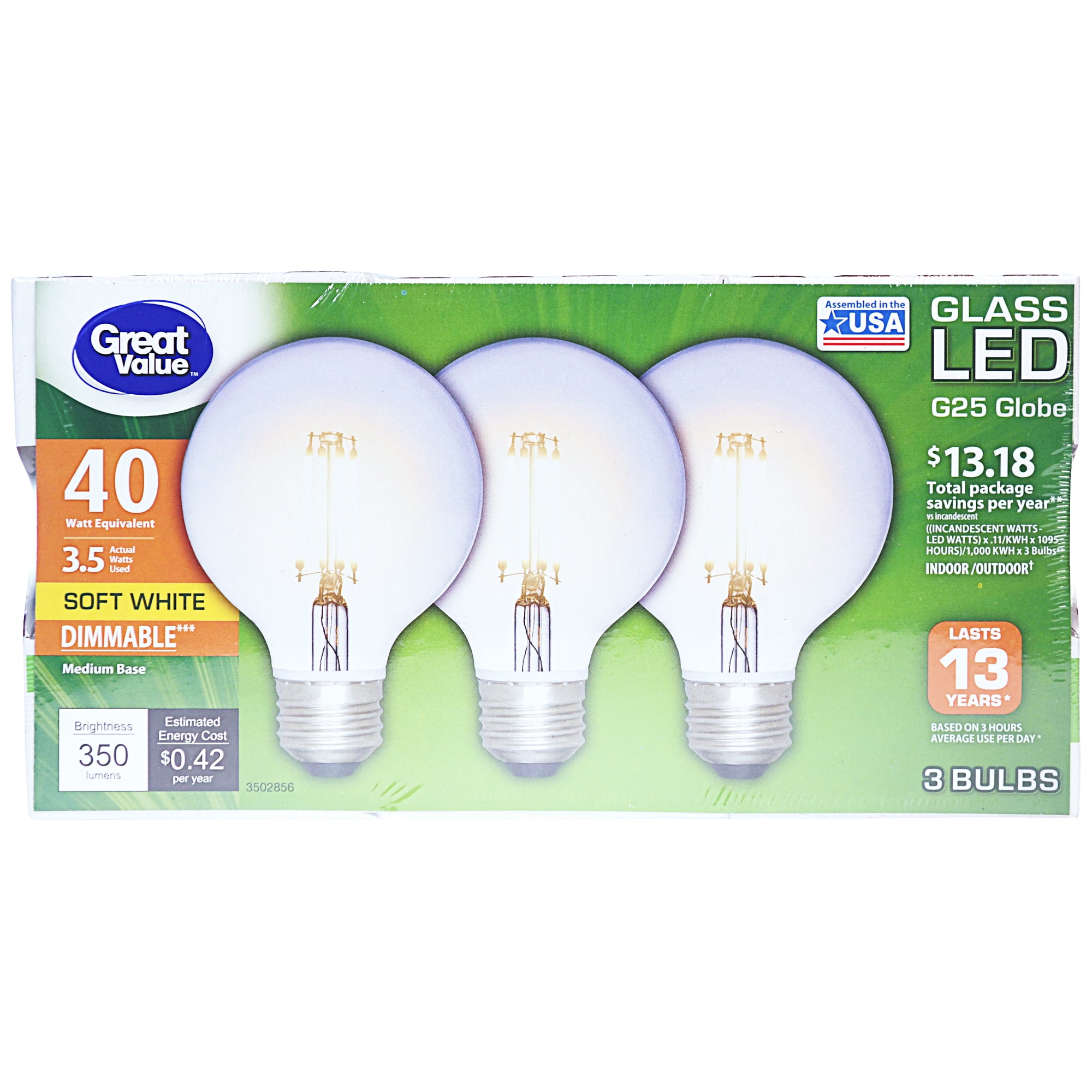 great value glass led
