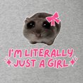 thumbnail image 6 of Wild Bobby I'm Literally Just a Girl Funny Deep Fried Brain Rot Hamster Meme Unisex Hoodie Sweatshirt, 6 of 6