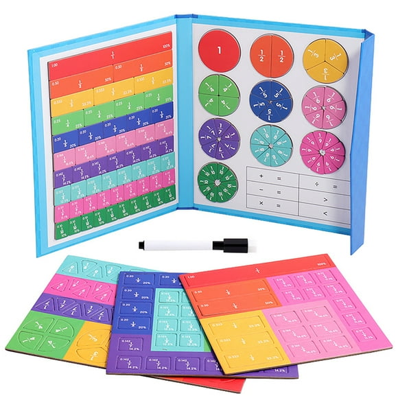 Amyove Magnetic Fractions Activities Class Set Magnetic Fraction Tiles Circles Learing Math Toys Teaching Aids