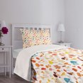 thumbnail image 3 of Ambesonne Mushroom Quilted Bedspread Set 2 Pcs, Toadstool Cartoon Style, Twin Size, Multicolor, 3 of 5