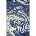 thumbnail image 3 of 7'x10' Blue Beige Machine Woven Marble Indoor Area Rug, 3 of 4