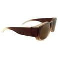 thumbnail image 2 of Womens Ombre Fit Over Sunglasses by Ideal Eyewear - Wear Over Prescription Glasses - Polarized Lenses - Case Included (Brown), 2 of 4