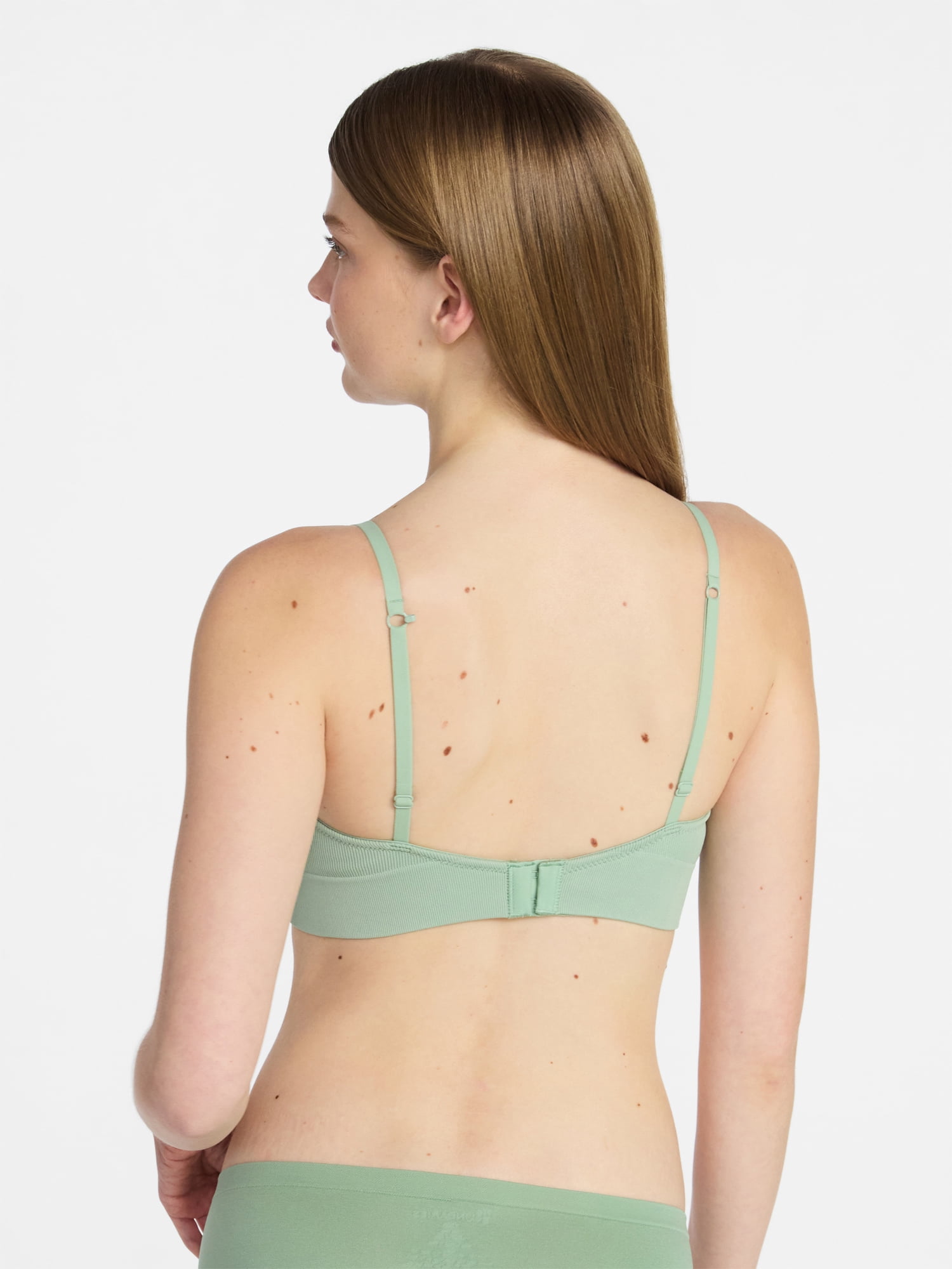 No Boundaries Seamless Wirefree Bra with Lace, Sizes XS-XXXL
