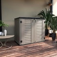 thumbnail image 2 of OFFIGAM 34CuFt Horizontal Resin Storage Shed Lockable Waterproof with 2 Coffee Shelves 50x29x39.5in, 2 of 8