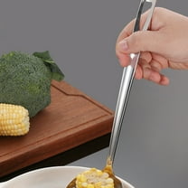 LOLIPPYY Stainless Steel Square Soup Ladle with Built-in Strainer and Nonslip Handle for Cooking and Serving in Kitchen