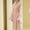 Pink, variant on Christmas Family Pajamas Hairy Collar Morning Gown Women Feather Long Nightgown Wedding Makeup Bridesmaid Group Wedding Satin Bathrobe Red Xl