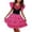 0-Hot Pink45, variant on Byoo Big Girls Princess Dress Vintage Polka Dot Graphic Ruffle Summer Twirl Dress,Black