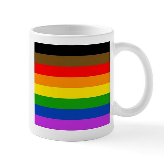 CafePress - Philadelphia Pride Flag Mugs - 11 oz Ceramic Mug - Novelty Coffee Tea Cup