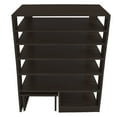 thumbnail image 4 of Shoe Rack Shoe Organizer Shlef w Footstool espresso Finish solid wood storage shoe rack Natural Wood Tone, 4 of 5