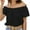 Black, variant on Plus Size Summer Clothes for Women Spring And Summer New Short Sleeve Offshoulder Solid Color Loose Tee Shirt Top Quick Workout plus Size Short Sleeve Top Blouses for Old Women 3x Christmas Purple M